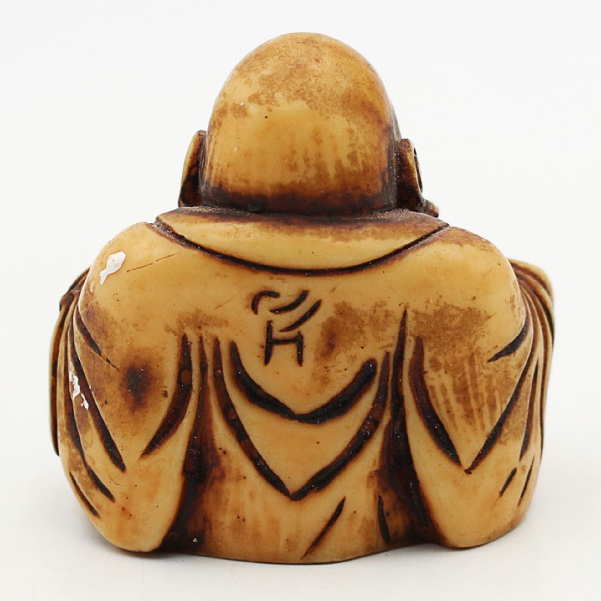 Figur - Budai20.Jh., Kunststoff, vollplastische Figur, lachender Buddha, Alterssp., H ca. 5cm - Bild 3 aus 5