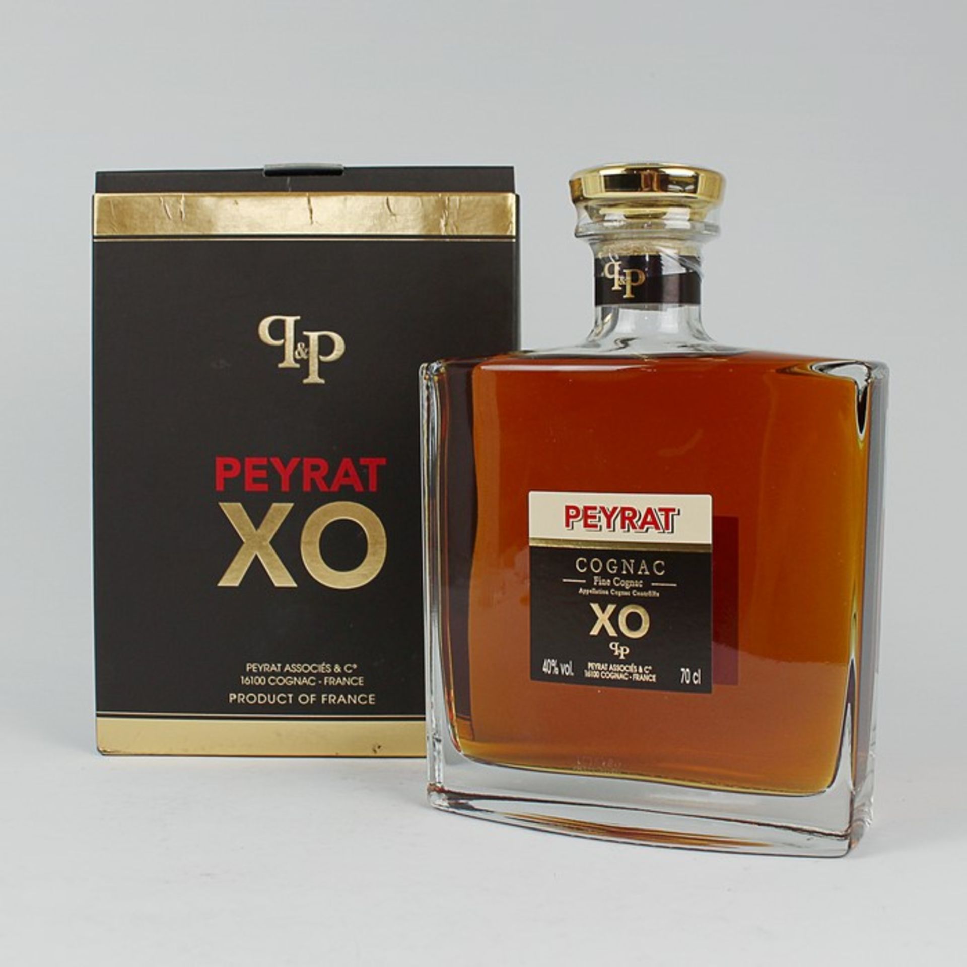 CognacFrankreich, Peyrat XO fine cognac, 40 % vol., 70 cl., OK, ungeöffnet