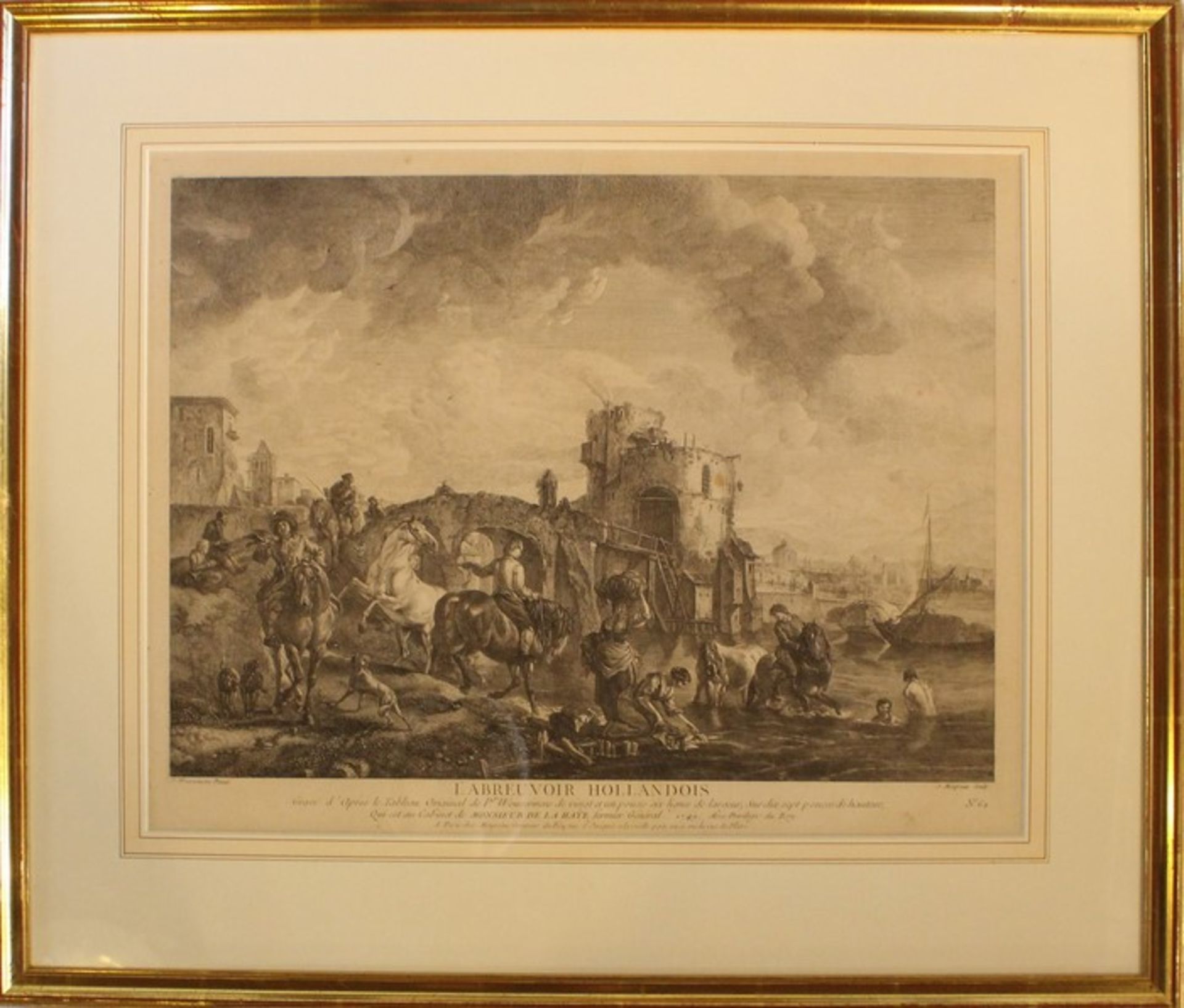 Moyreau, Jean1690-1762, Kupferstecher des Königs im Jahr 1749, 2 Kupferstiche für König Ludwig den