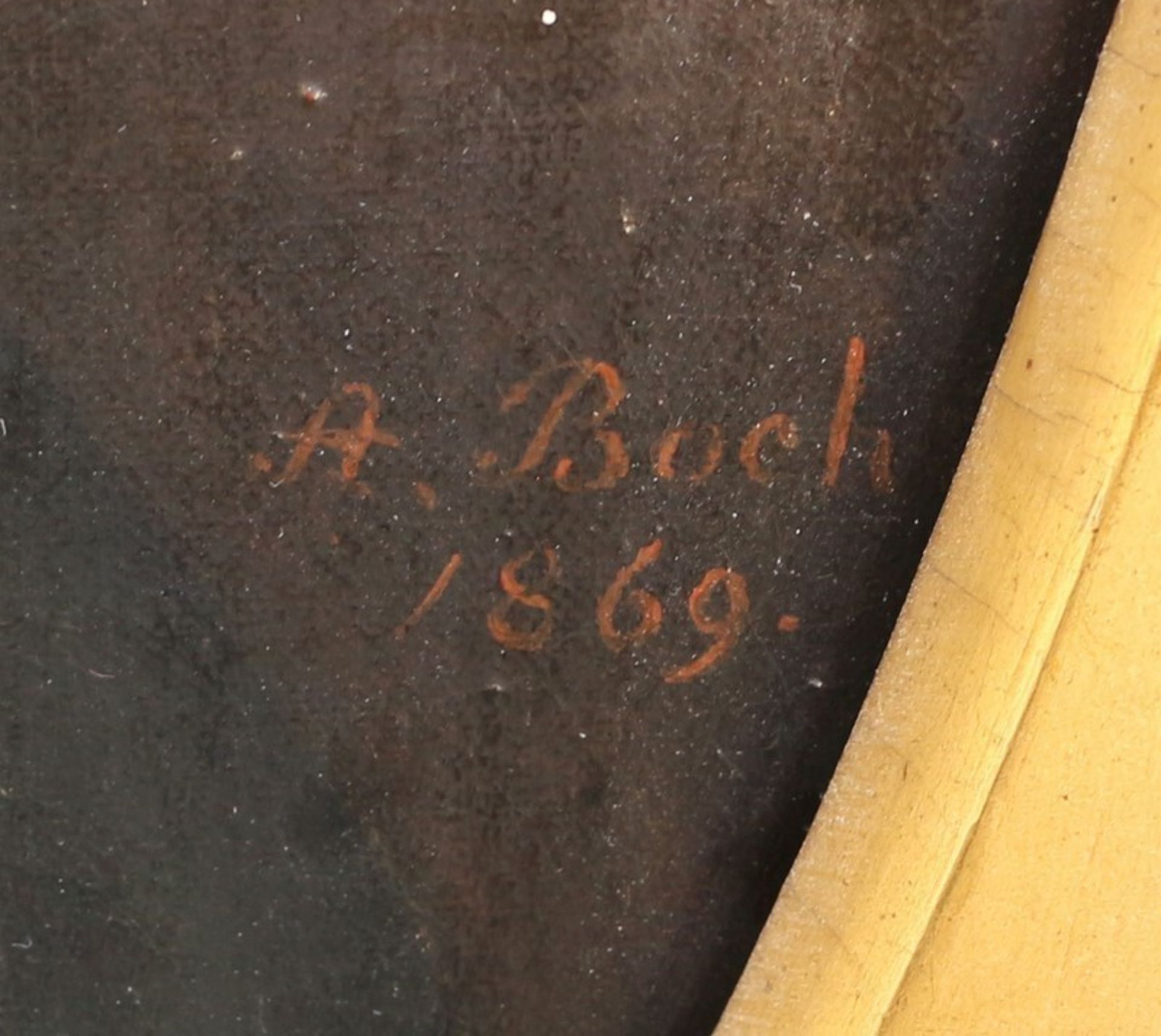 Boch, Adolfwohl Adolf Boch, 1853 Bregenz - 1919 Hörbranz, "Biedermeierportrait eines Herren im - Bild 2 aus 5