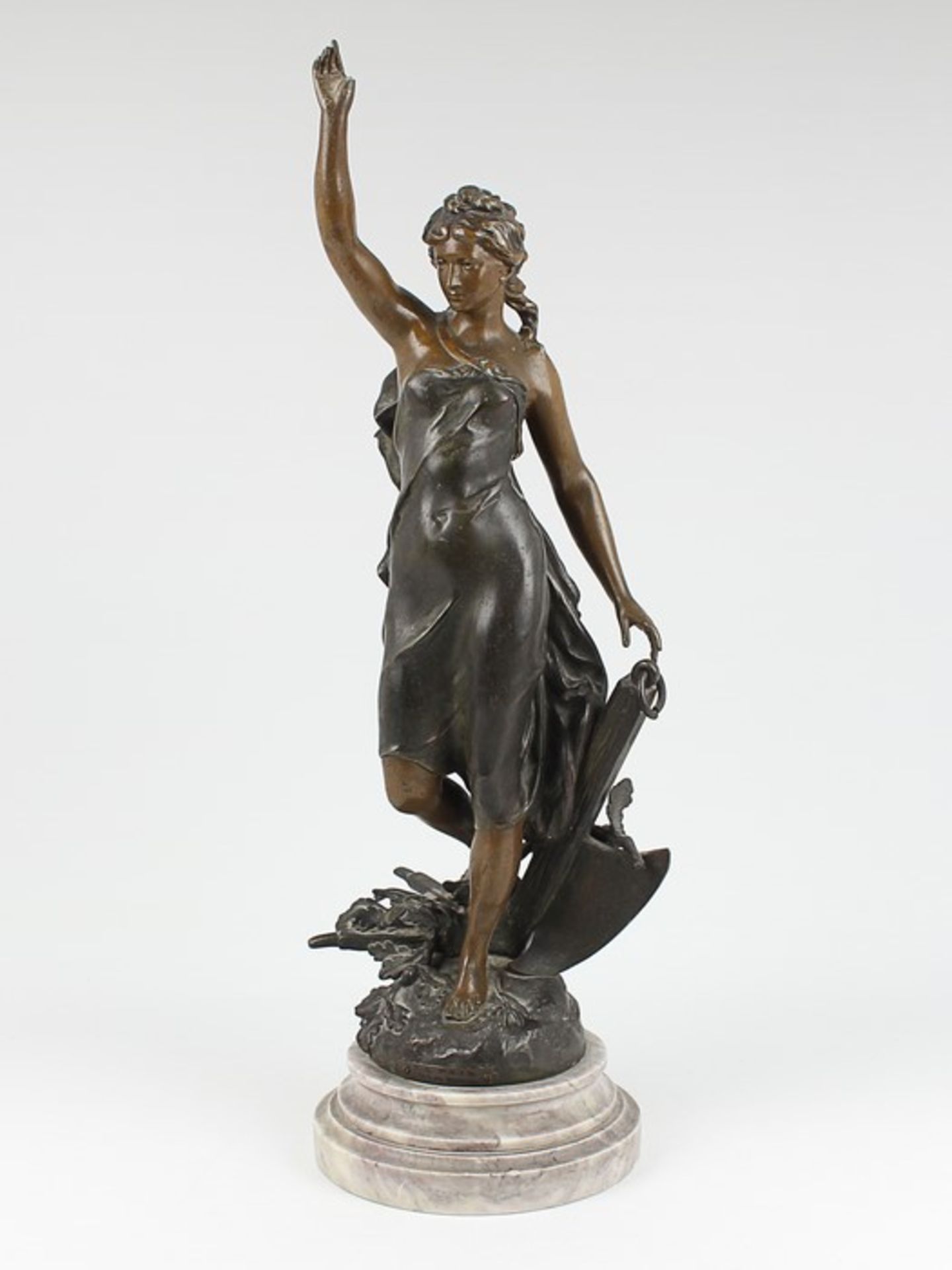 Lévy, Charles Octav1820 Paris - 1899 ebd., franz. Bildhauer, Zinkguss, patiniert, Personifikation