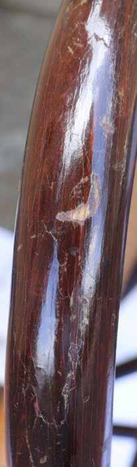 Trachtenkorb19. Jh., Franken, Weide mit Lederapplikationen, tlw. eingefärbt, halbrunde Form mit - Bild 9 aus 18