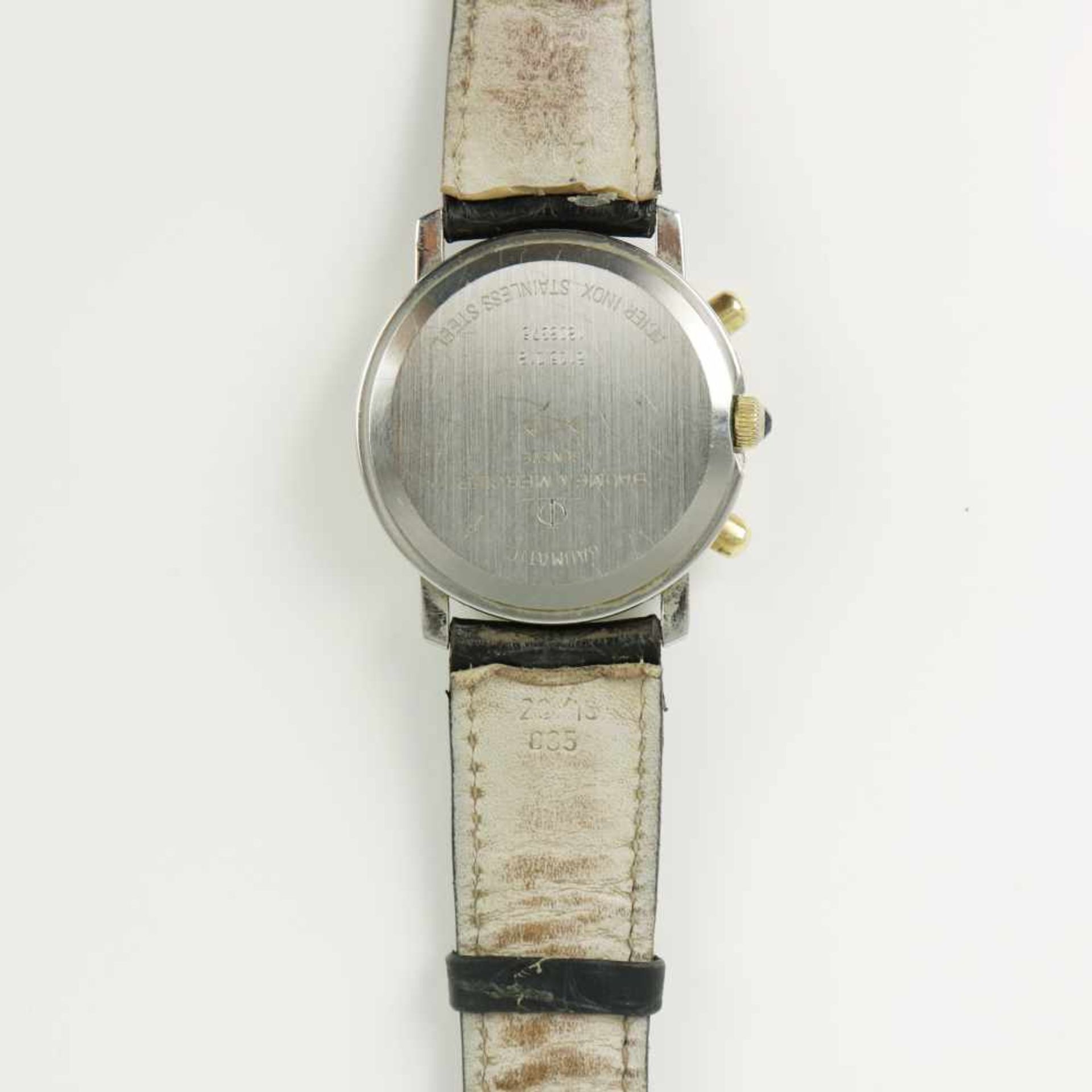 Herrenarmbanduhr - Baume & MercierSchweiz, Edelstahl, bez. "Tachymetre", rundes Gehäuse, Dca.3, - Bild 4 aus 5