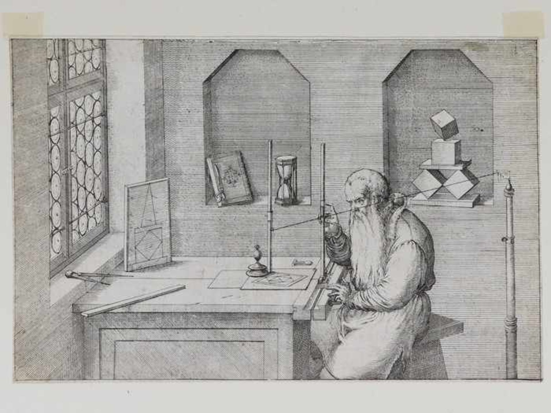 Amman, Jost1539 Zürich - 1591 Nürnberg, "Wenzel Jamnitzer in seiner Werkstatt", Bildnis des - Bild 4 aus 6