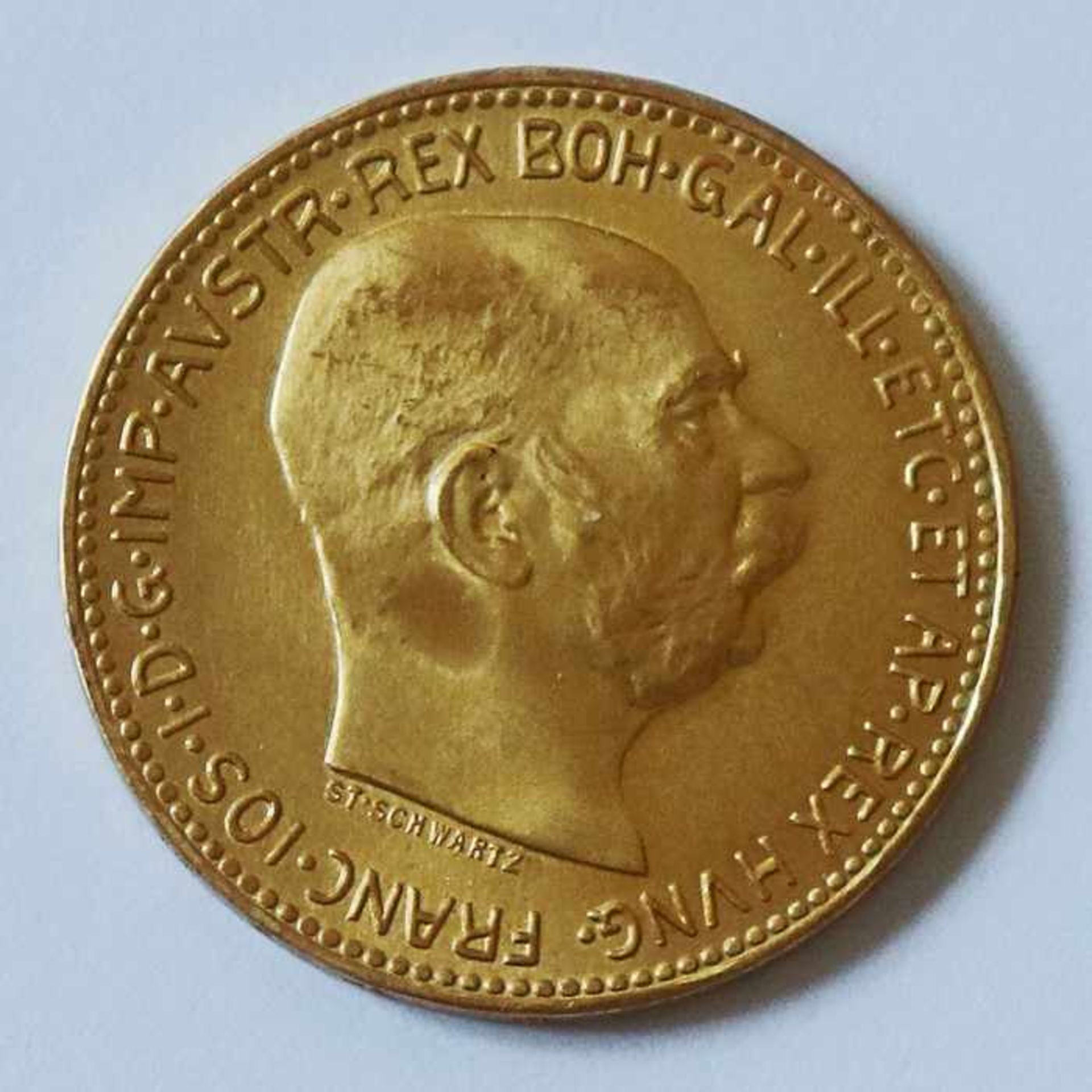 Gold - Österreich - 20 Kronen 1915Kaiser Franz Josef, D 21mm, G 6,77 g, vz - Image 2 of 2