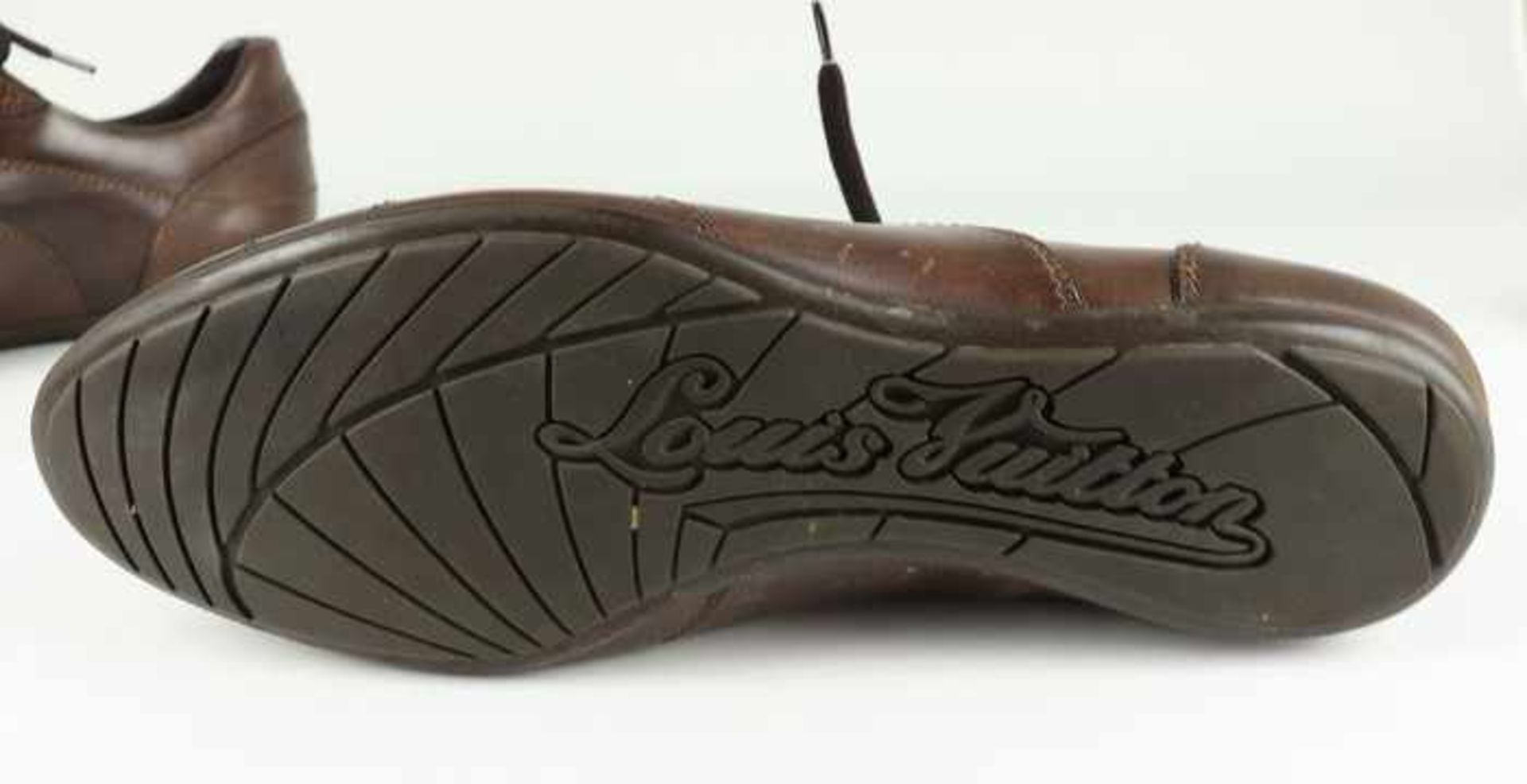 Louis Vuitton - HerrenschuheItalien, braunes Leder, sportliches Modell, OK, mit Staubbeutel u. - Bild 5 aus 8