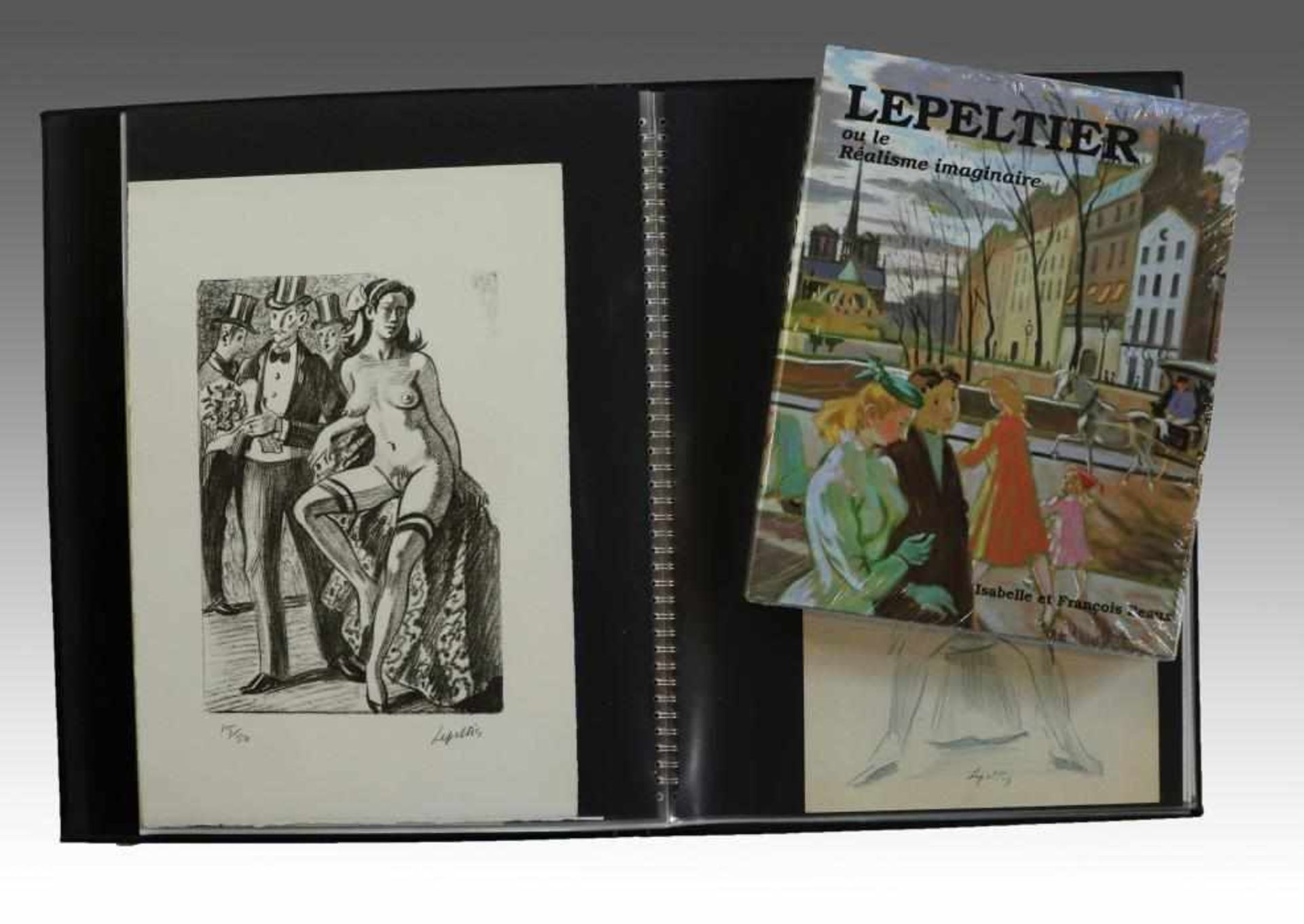 Lepeltier, Robert1913 Paris - 1996, Mappe m. 31 Zeichnungen/Mischtechniken/Lithos., Bleistift, - Bild 3 aus 6
