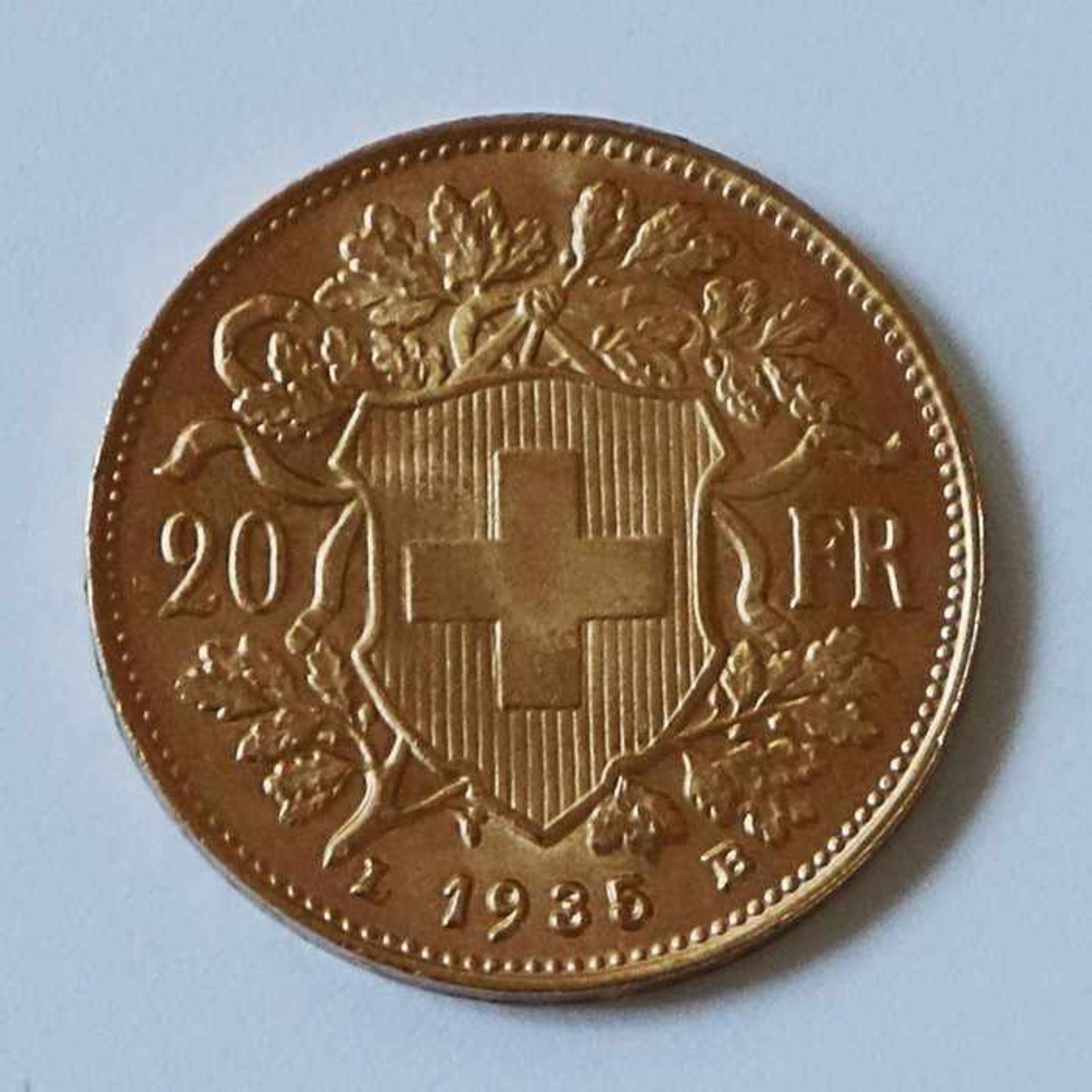 Gold - Schweiz 20 Franken 1935Schweizer Vreneli, LB, D 21mm, G 6,45g, vz - Bild 4 aus 4