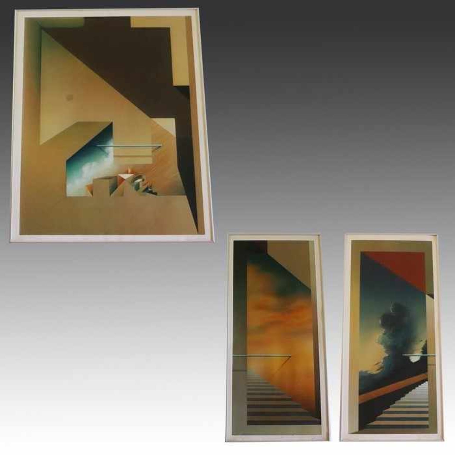 Föller, Petergeb. 1945 Starnberg, lebt u. arbeitet in Berlin, Triptychon "Gezeiten", 3 - Bild 2 aus 2