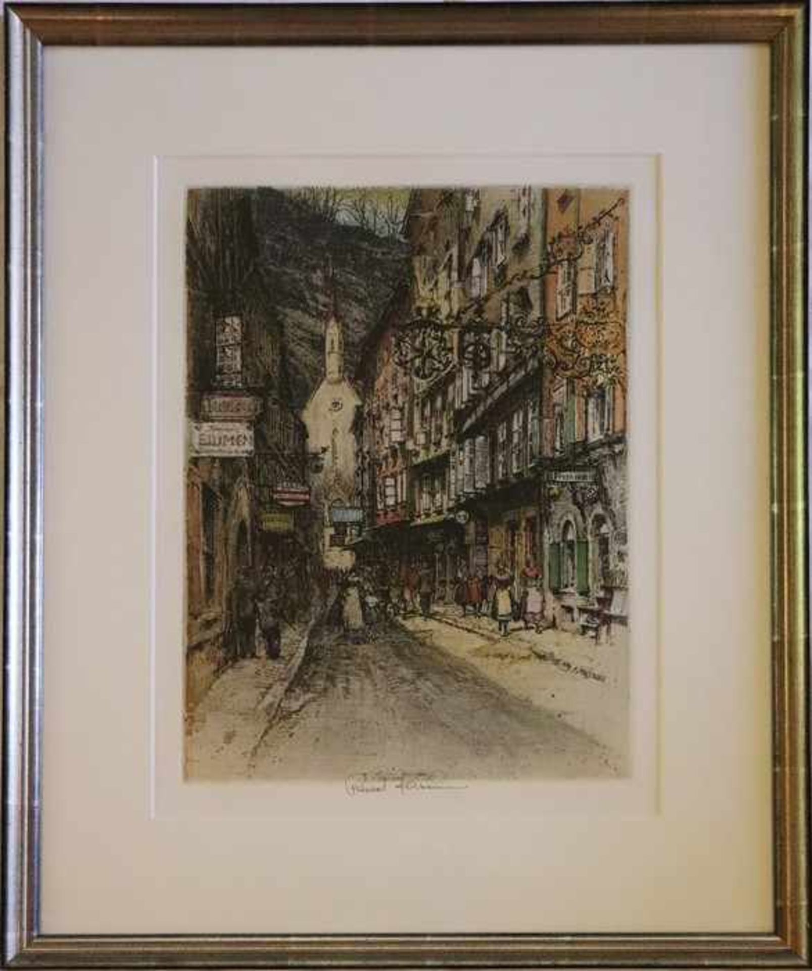 Kasimir, Robert1914 Wien - 2002 ebd., "Altstadtgasse in Salzburg mit Blick auf die St. Blasius - Bild 2 aus 4