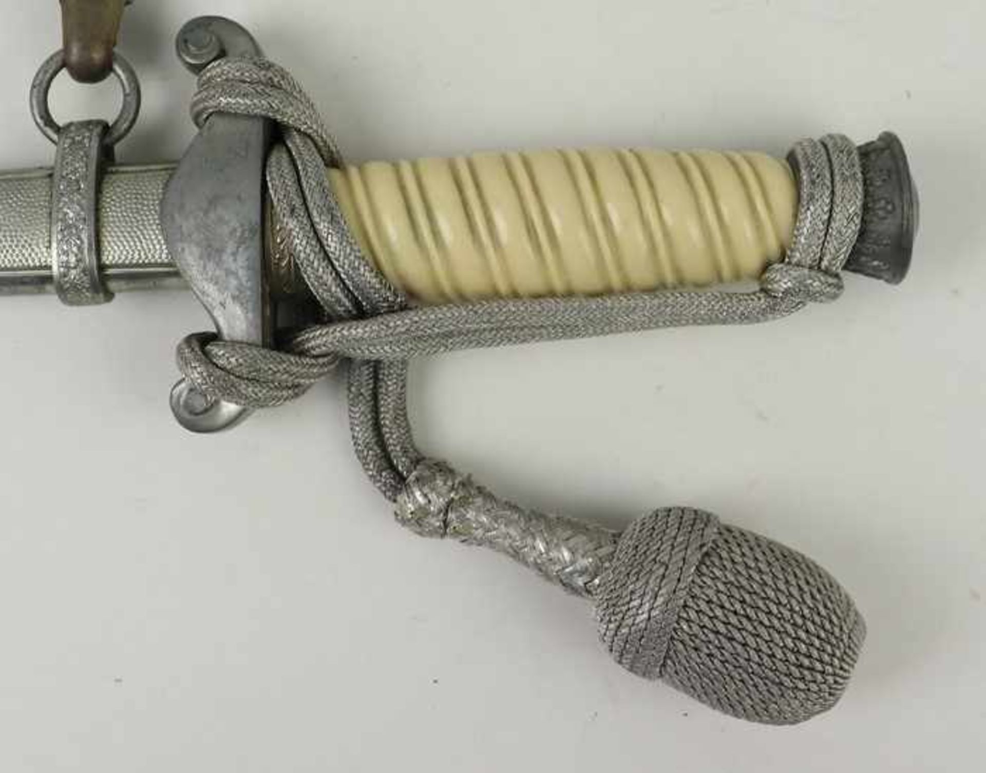 Offiziersdolch - 3.ReichWehrmacht, zweischneidige Klinge, ungem., Aluminiumparierstange m. - Bild 9 aus 12