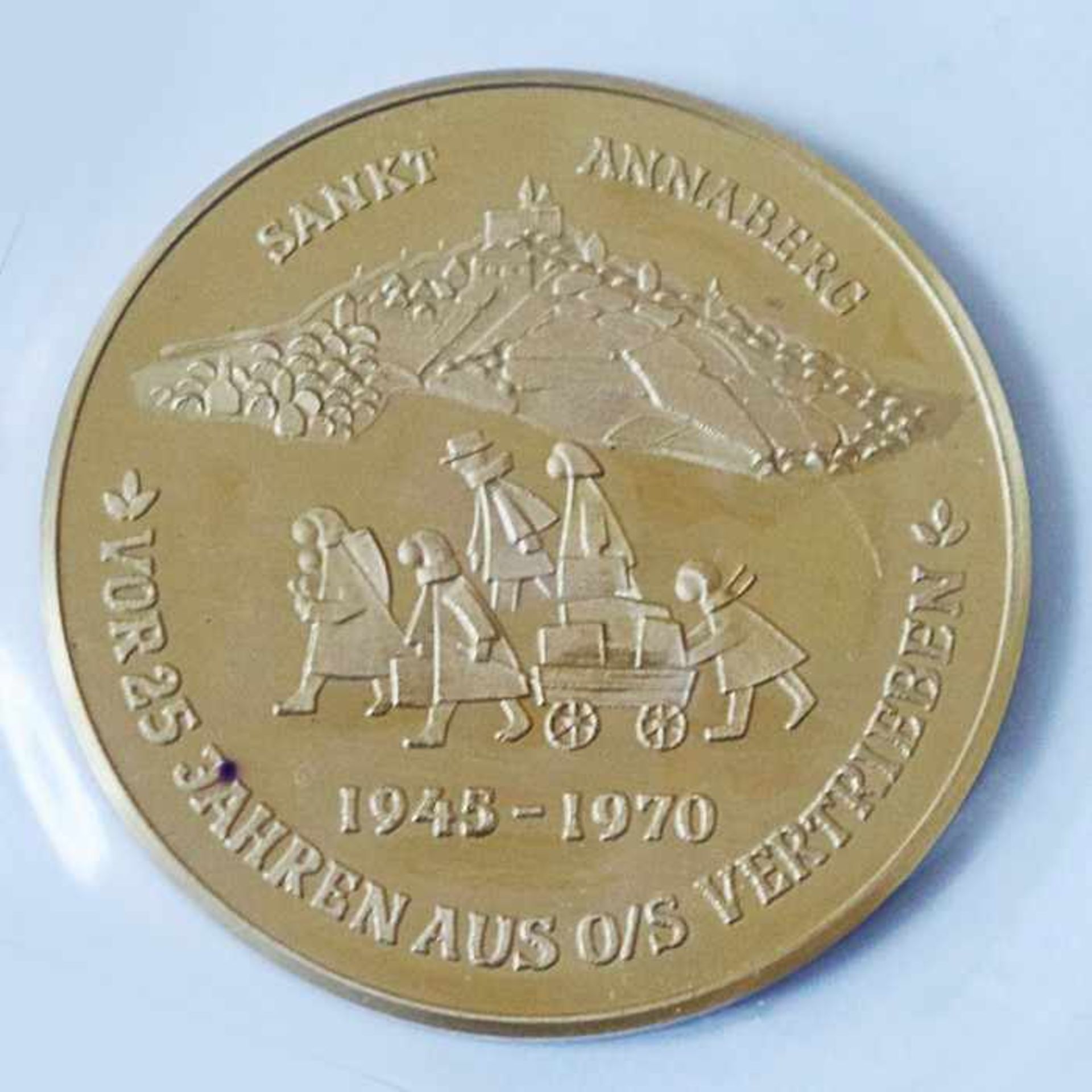 Gold - Medaille Polen 1970gest. 986, Sankt Annaberg - vor 25 Jahren aus O/S vertrieben, D 26mm, G - Image 4 of 4