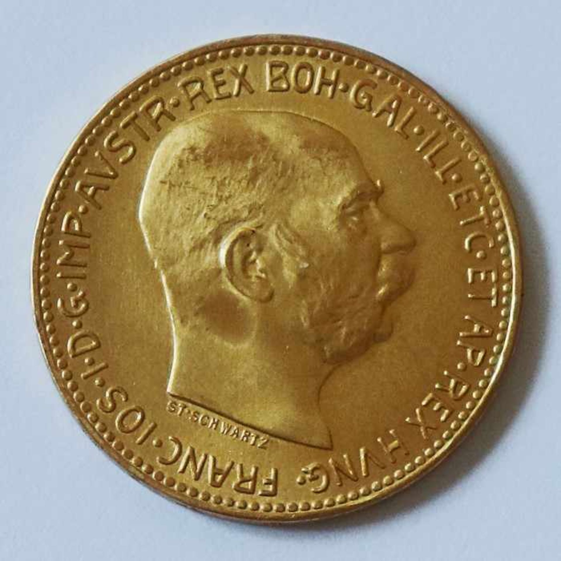 Gold - Österreich - 20 Kronen 1915Kaiser Franz Josef, D 21mm, G 6,77 g, vz