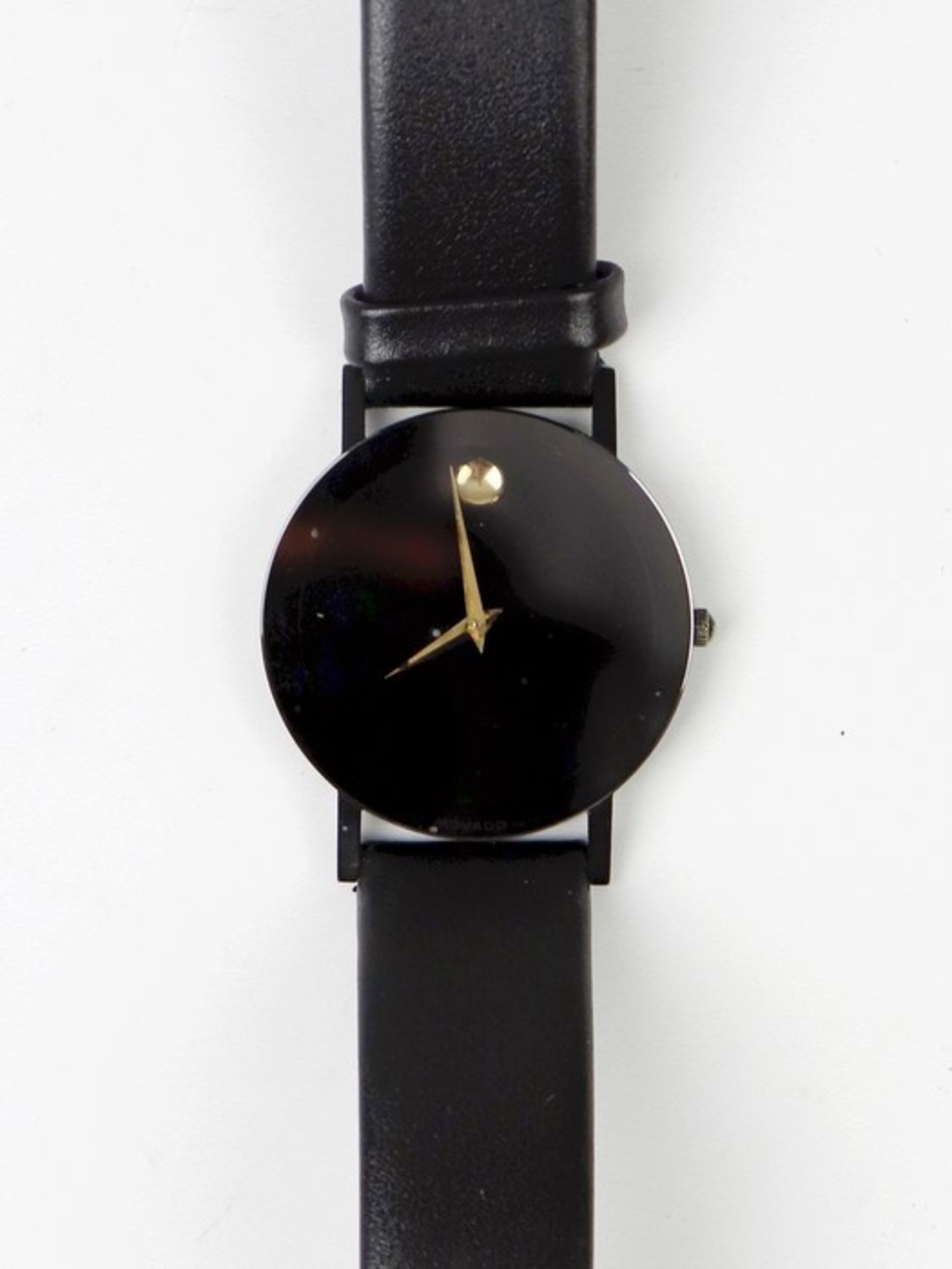 Movado - DamenarmbanduhrSchweiz, Edelstahl, Quarz, Gehäuse: Dca.3cm, schwarzes Zifferblatt,