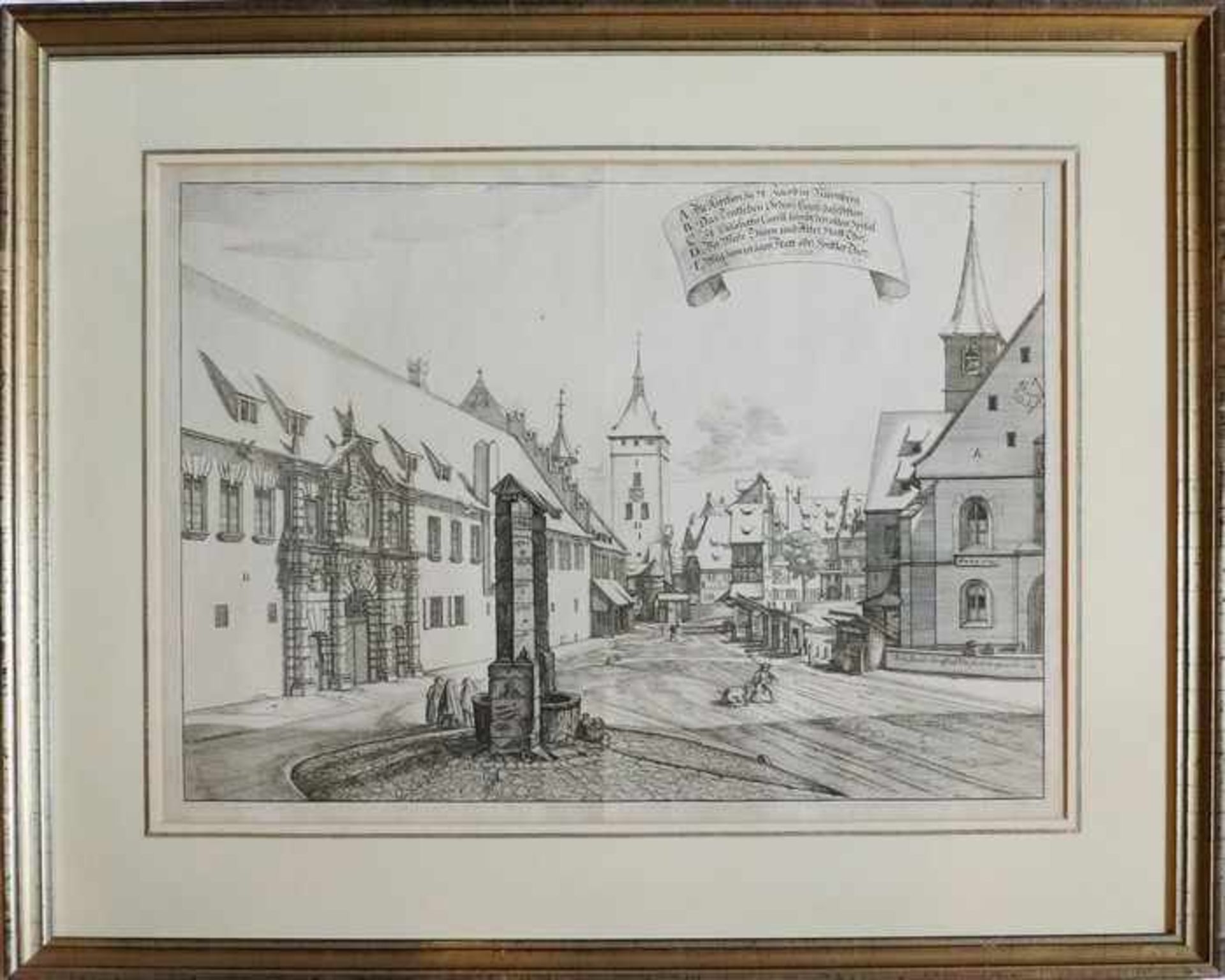 Graff, Johann1636 Nürnberg - 1701 ebd., "Nürnberg - Ansicht der heutigen Ludwigstraße", m.