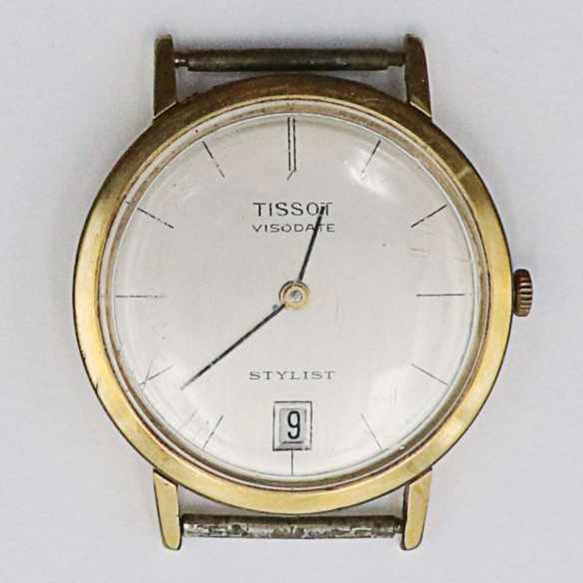 Tissot - HerrenarmbanduhrSchweiz, Gehäuse: Dca.3,3cm, bez. "Visodate Stylist", perlfarbenes