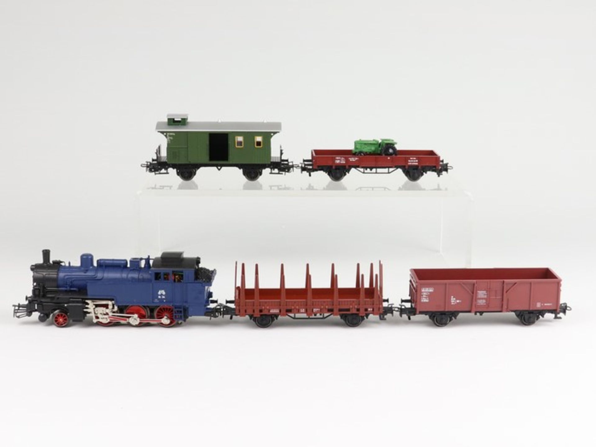 Märklin - EisenbahnH0, Einsteigerset 29175, 6-teilig, 1x Nr. 34, BR 74, blaueTenderlokomotive, 1x BR - Bild 2 aus 4