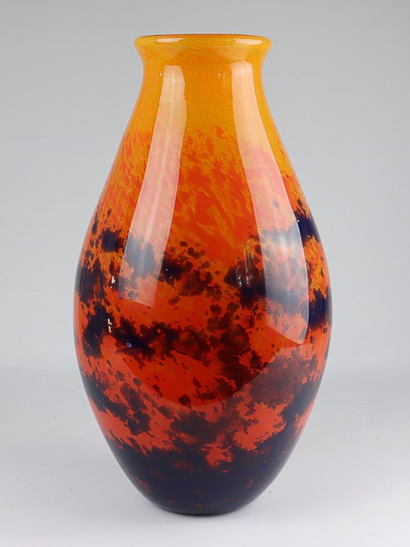 Degué - Vaseab 1926, Verrerie d' Art Degué, Cristalleries de Compiègne, Frankreich, farbloses dickw.