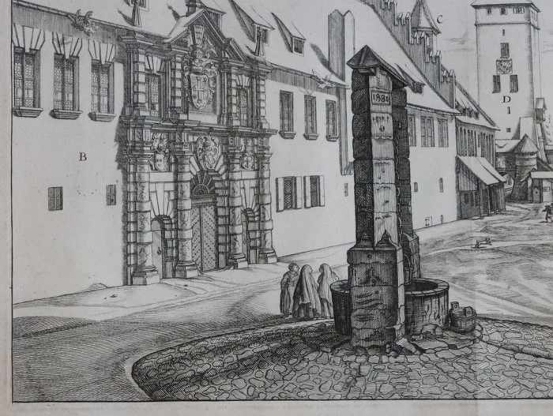 Graff, Johann1636 Nürnberg - 1701 ebd., "Nürnberg - Ansicht der heutigen Ludwigstraße", m. - Bild 2 aus 3