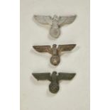 Deutsches Reich 1933 - 1945 - HJ - Hitlerjugend : Hitler Youth Cap Eagles.Lot consists of three