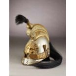 Militaria Ausland - Belgium : Belgium Currasier Parade Helmet.Impressive parade helmet features lion