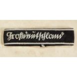 Deutsches Reich 1933 - 1945 - Heer - Panzertruppe : Officer's "Großdeutschland" Cuff title.Bullion