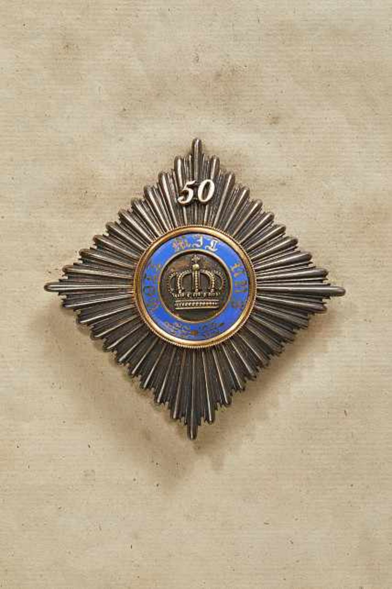 Orden & Ehrenzeichen Deutschland - Preußen : Order of the Crown 2nd Class Breast Star for 50 years