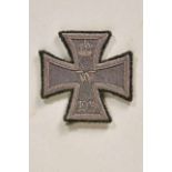 Orden & Ehrenzeichen Deutschland - Preußen : Cloth 1914 Iron Cross 1st Class.Rare cloth 1914 Iron