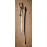 Deutsches Reich 1933 - 1945 - Heer - Edged Weapons : Army Officer's Sword.Unmarked. Gilded hilt