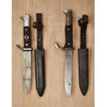 Deutsches Reich 1933 - 1945 - HJ - Hitlerjugend : Hitler Youth Knife.no maker. Hilt shows wear/age