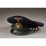 Deutsches Reich 1933 - 1945 - Kriegsmarine - Uniformen : Navy NCO Visor Hat.Visor shows light wear/