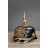 Militaria Deutschland - Bayern : Bavarian Reserve Officials Spiked Helmet.Spiked helmet shows wear