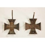 1.Weltkrieg : 1914 Iron Cross 1st Class.Marked "800" and engraved "Richard Maus". Cross features