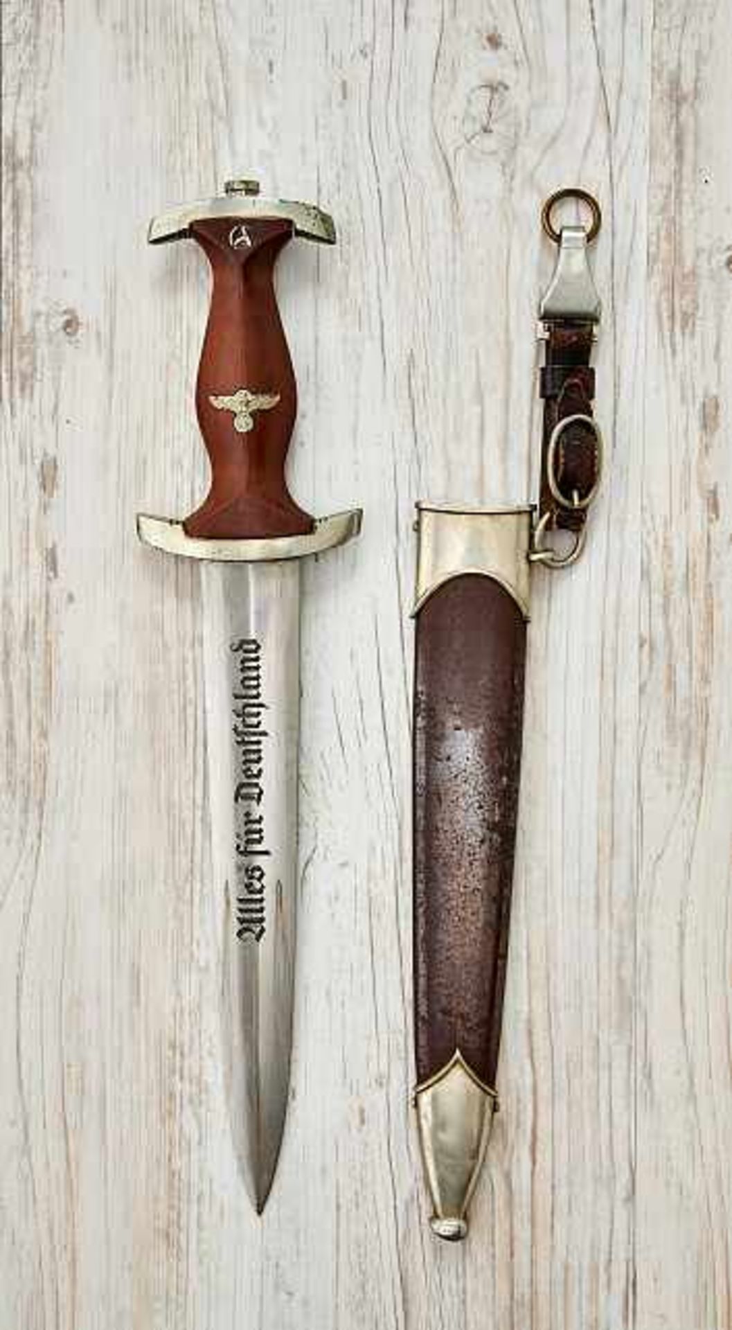 Deutsches Reich 1933 - 1945 - Sturmabteilung-SA : Early SA Dagger.Maker marked on ricasso for PAUL