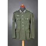 Deutsches Reich 1933 - 1945 - Heer - Panzertruppe : M41 Medical Tunic Unmarked.Tunic shows wear/