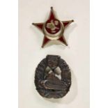 Ausländische Orden & Ehrenzeichen - Czechoslovakia : WWII Czechoslovakian Tank Badge.Bronze tank