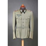Deutsches Reich 1933 - 1945 - Heer - Uniformen : Atillery Officer's Tunic.Tunic shows much wear