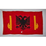 Militaria Ausland - Italien : Albanian Fascist Flag.Albanian fascist flag features Albanian double