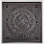 Deutsches Reich 1933 - 1945 - DAF - Deutsche Arbeitsfront : DAF Large Wall Plaque.Large DAF wall