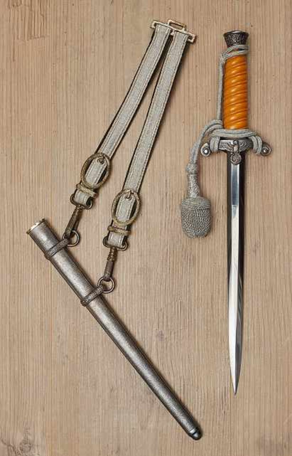 Deutsches Reich 1933 - 1945 - Heer - Edged Weapons : Army Officer's Dagger.Marked ORIGINAL EICKHORN,
