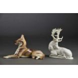 Deutsches Reich 1933 - 1945 - Porcelaine / Other Makers : Lying German Shepard.Marked to base with