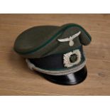 Deutsches Reich 1933 - 1945 - Zoll : Customs Official Visor.Interior of visor is marked to sweat