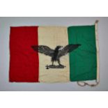 Militaria Ausland - Italien : Flag of the R.S.I. (Republica Sociale Italiano), 1943/44. Rare