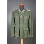 Deutsches Reich 1933 - 1945 - Heer - Panzertruppe : M42 Enlisted Cavalry Tunic.Marked to interior