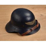Deutsches Reich 1933 - 1945 - Reichsluftschutzbund : Air Raid Protection Helmet.Marked to interior