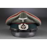 Deutsches Reich 1933 - 1945 - Heer : Artillery Enlisted Visor.Marked to interior with maker mark