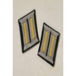 Deutsches Reich 1933 - 1945 - Heer - Uniformen : Army Signal Officers Collar Tabs.Matched set of