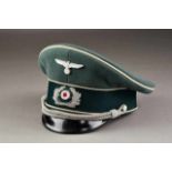 Deutsches Reich 1933 - 1945 - Heer : Infantry Officer"s Visor.Elegant privately purchased visor