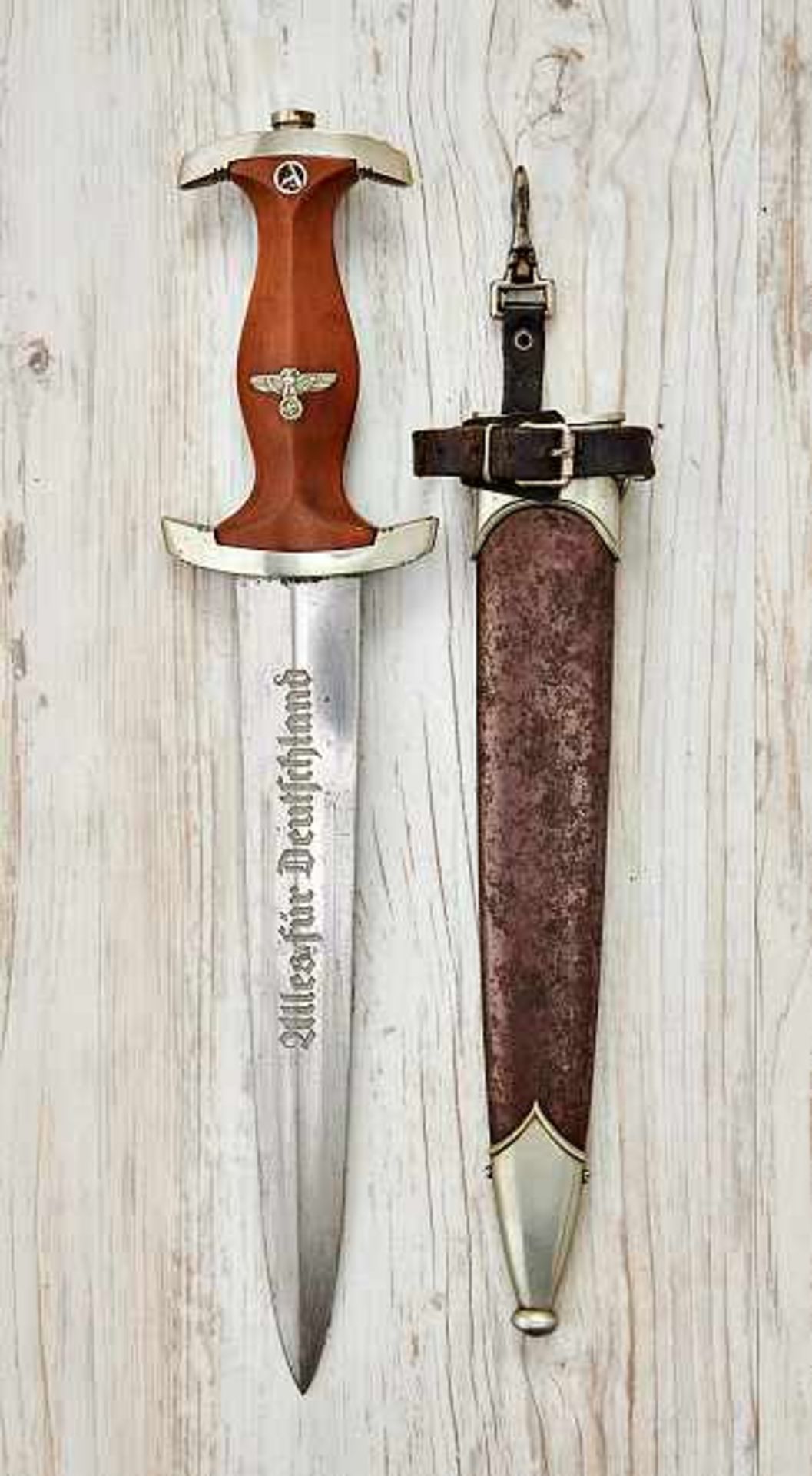 Deutsches Reich 1933 - 1945 - Sturmabteilung-SA : Early SA Dagger.Maker marked on ricasso to