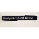 Deutsches Reich 1933 - 1945 - Luftwaffe - Blankwaffen : Enlisted Horst Wessel Cuff Title.Cuff